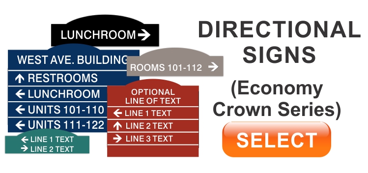 Economy Crown Directional Signs